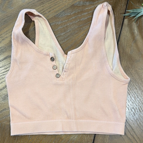 By Together Pink Ribbed Crop Top - Picture 3 of 8